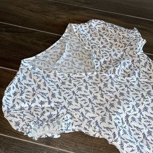 Cotton On White and Blue Wrap Dress - Like New